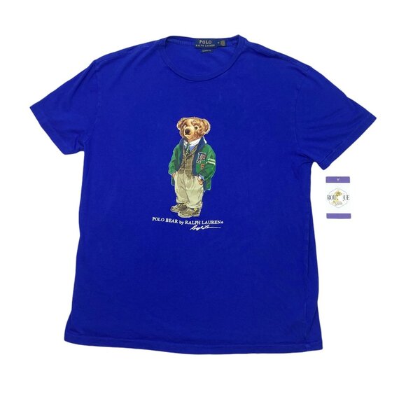 Polo Ralph Lauren Mens M Bear University College Professor TShirt Classic Fit - Picture 1 of 16